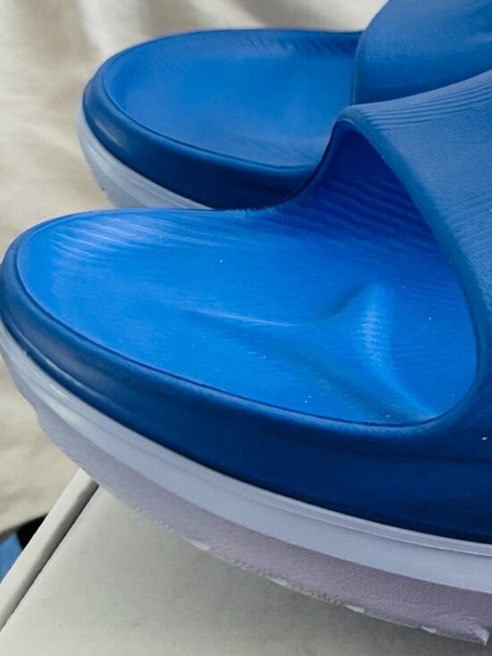 HOKA Ora Recovery Slide 3 Blue White Men\'s Size 12 Comfort Sandals main image 4